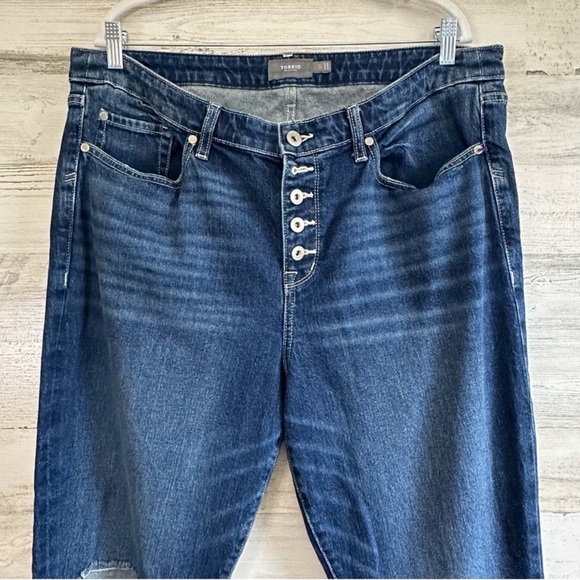 Torrid TALL Tummy Control Bombshell Skinny Super Soft Jeans Sz18 Stretch Raw Hem - Picture 3 of 12